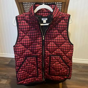JCrew Buffalo Plaid Puffy Vest